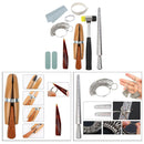 11 Pieces Jewelry Tool Measuring Stick Mandrel Ring Sizer Wood Clamp Kit