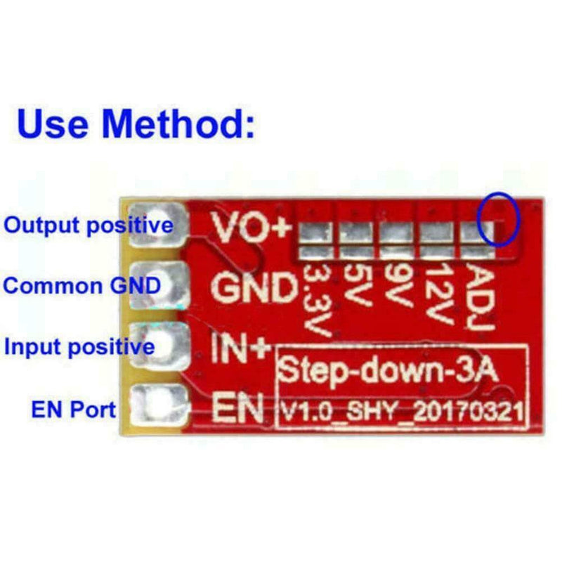 Mini DC-DC 1.3A/3A Step-down Converter Power Module 12V24V 2020 9V 5V3.3V M9W3