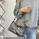 Animal Pattern Women Handbag Street PU Shoulder Underarm Tote Bag (Zebra) A