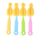 2Pcs Baby Teat Cleaning Feeding Bottle Brushes 360 Degree Rotating Sponge ME