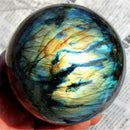 Natural Labradorite Rose Crystal Ball Quartz Amethyst Sphere Stone Craft Deluxe