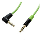3.5MM Male To Male Car AUX Cord Studio Audio Extension Bent Cable(Green)