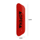 4pcs/set Door Stickers Tapes Warning Mark Notice Exterior Car Open Reflective