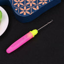 Plastic Handle Sweater Carpet Crochet Hook with Tongue Sewing Needles Set