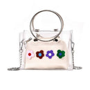 Women'S Solid Color Transparent Jelly Shoulder Bag Ladies Fashion Chain Mes