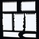 7Pcs Plastic Cake Comb Edge Scraper Baking Cutter Smoother Icing Dough Edger Set