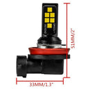 2Pcs Car Highlight Fog Light H8/H11 3030 12Smd Cold White Decoding Flash Le