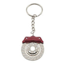 2 Pcs Disc Brake Pendant Key Chain Hanging Plated Zinc Alloy Craft Ring Durable
