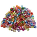 300 Mixed Multicolor Crafts Foil Pony Beads 7x7mm