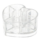 6-Slot Compact Personal Lipstick Display Stand Cosmetics Holder Heart-shape