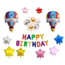 Multicolor Happy Birthday Hot Air Foil Balloon Set Party Decoration