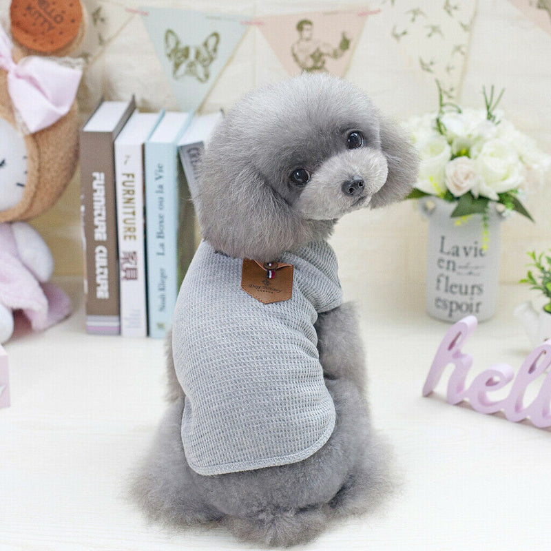 2Pcs Korean Style Pet Puppy Dog Cat Pet Clothes Dress Vest T Shirts