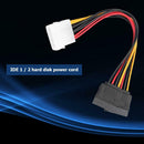 20cm 4Pin IDE to 2 Serial ATA SATA Power Supply Cable Hard Drive Adapter Cord