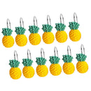 Set Of 12 Fruits Shape Yellow Shower Curtain Hooks  For Home Decor Bathroom