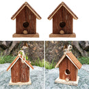 Set of 2 Hanging Wooden Bird Houses Cage for Parrot, Canary or Cockatiel or