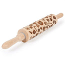 Christmas Embossing Rolling Pin Baking Cookies Dough Cake Engraved Roller