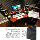 12 Pcs Black Acoustic Panels Soundproofing Foam Acoustic Tiles Studio Foam