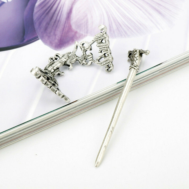 Celtic Knot Dragon Hairpins Barrette, Norse Vicking Updo Stick
