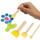 4pcs Set DIY Stencil Brush Dabbers Sponge Tool Furniture Craft Sponge Paint T0W8