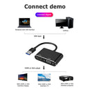 2 in 1 USB to HDMI VGA Converter Monitor Projector 1080P Display Adapter
