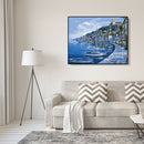 Painting By Numbers Kit DIY Blue Sea Hand Painted Canvas Oil Art Picture
