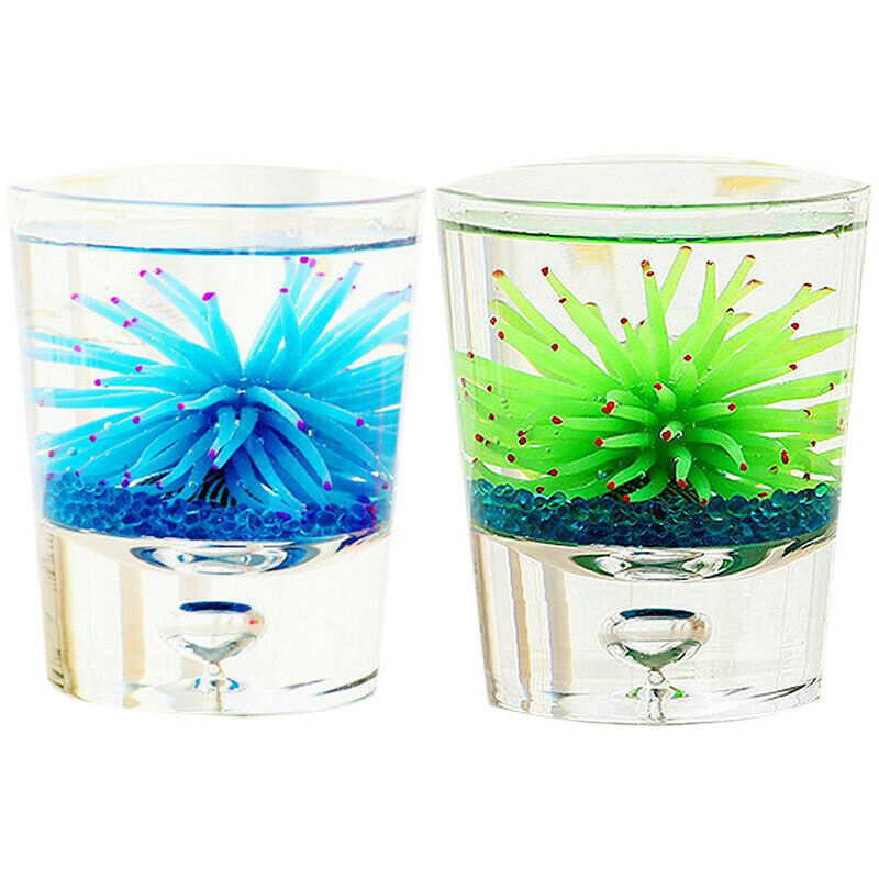 2pcs Aquarium Fish Tank Decoration Silicone Artificial Coral Underwater Ornament