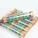Rain Sound Tube Fun Puzzle Wooden Rain Sound Bar Colorful Rainbow Hourglass Rain