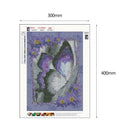 5D DIY Full Drill Diamond Painting Purple Butterfly Cross Stitch Embroidery
