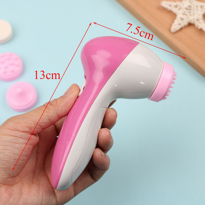 Brush Head 6 In 1 Cleanser Face Wash Facial Soft Cleansing Electric Massager3C