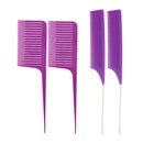 4 Pieces Fine&Wide Sectioning Weave Highlight Foiling Hair Combs Styling