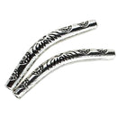 60pcs Ethnic Tribe Curved Tube Loose Beads Jewelry Findings Supplies Making