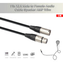 3 Pin XLR Male to Female Audio Cable Speaker Amplifier Line for Microphone Black