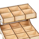 DIY Wooden Paint Rack Ink Storage Organizer 2-layer 15-grid