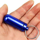 Portable Small Aluminum Waterproof Pill Bottle Cache Drug Container Keychain LJA