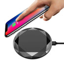 Qi Wireless 10W Charger Pad Polyhedral Angle Vacuum Plating Fast Charging Black