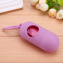 Pet Dog Garbage Clean up Bags Holder Dispenser + Poop Bags Set(Pink)