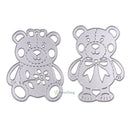 2pcs Lively Bear Designs Metal Cutting Dies Stencils for Scrapbooking Album Card