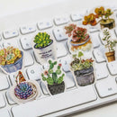 50pcs Paper Stickers Cactus Plants Succulent Diaries Planners Scrapbooking DIY