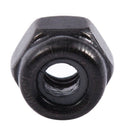 M2 Zinc Plated Nylock Nylon Insert Hex Lock Nuts Black 50pcs