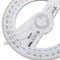 Portable Diameter Of 10cm Plastic 360 Degree Pointer Protractor Ruler