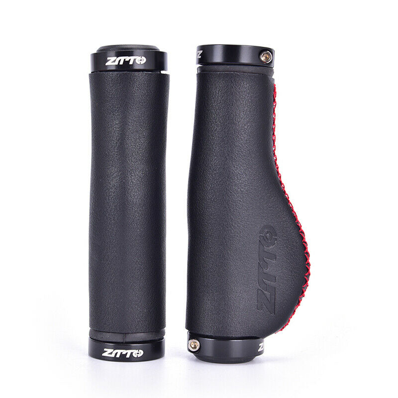 1Pair Bike Handlebar Fiber Leather Mountain Bike Grips Non-slip Lock For Bic_kz