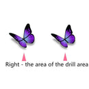 Round Diamond Painting Diy Diamond Embroidery Purple Butterfly Cross Stitch