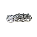 30x Alloy Round Tree Tags Pendant Charms Necklace Bracelet Jewelry Findings