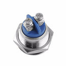 2x Waterproof Push Button Switch 16mm 3A/250V Metal Momentary Horn Self ESO