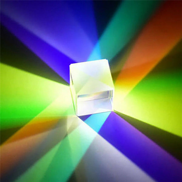 Optical Glass X-cube Dichroic Cube Prism RGB Combiner Educational Gift Splitter