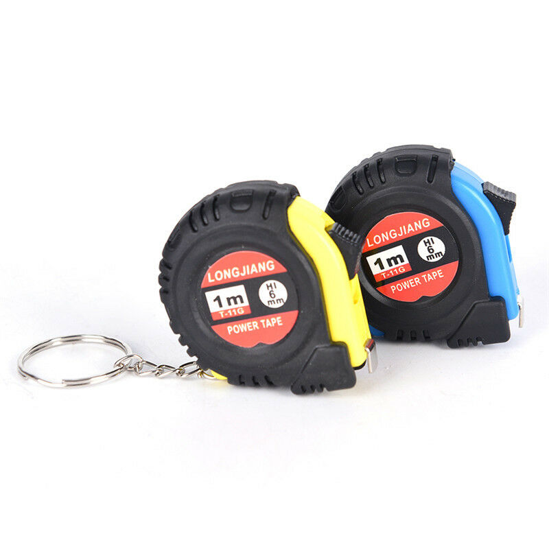 2pcs Retractable Ruler Tape Measure Key Chain Mini Pocket Size 1m Measure Tool3C