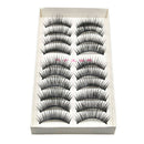 10 Pairs Pro False Eyelashes Black Eye Lashes Long Natural For Makeup Attractive