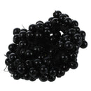Women Pearls Beads Hair Band Rope Scrunchie Ponytail Holder (Black)