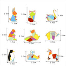 9Pcs/Set Enamel Cartoon Animal Brooch Pin Shirt Collar Pin Gift Women Jewelry`3C