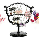 28 Holes Earrings Display Stand ABS Jewelry Holder Showcase Rack(Black) A